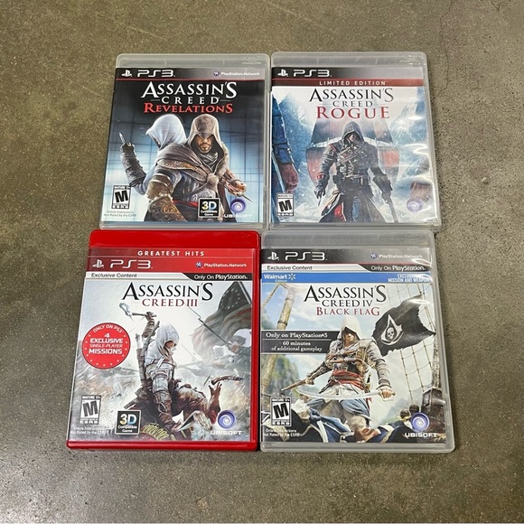 Assassin's Creed PS3 Lot Revelations, Rogue, III & Black Flag CIB - Picture 2 of 5